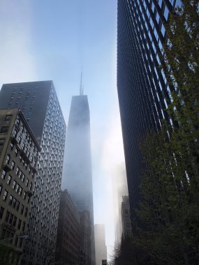 Şafak sökerken şehir Chicago