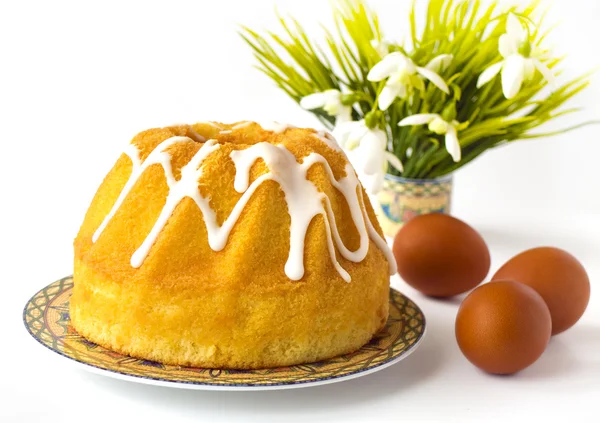 Easter breakfast table — Stock Photo, Image