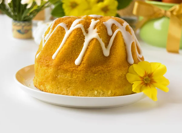 Easter breakfast table — Stock Photo, Image