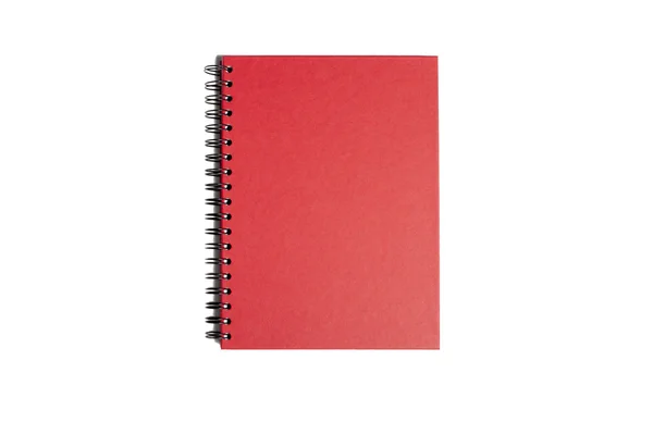 Red notebook on a white background — Stock Photo, Image