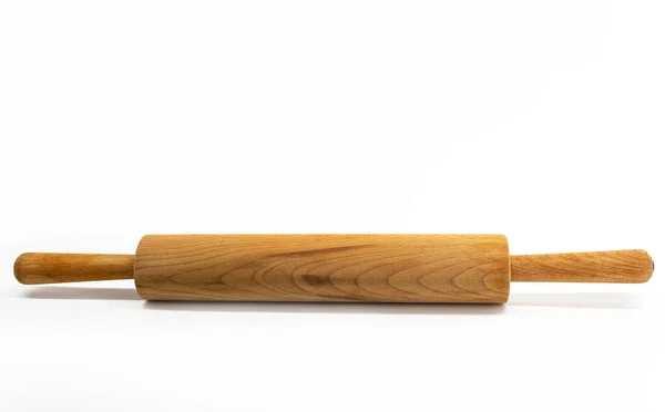 Horizontal Photo Shows Image Kitchen Object Wooden Rolling Pin Long — Stock Photo, Image