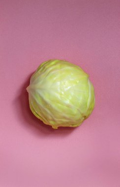 Fotoğraf insan vücudu için ham ve sağlıklı bir ürünün görüntüsünü gösteriyor. Bu beyaz lahana, sebze ya da çeşitli bahçe lahanası.