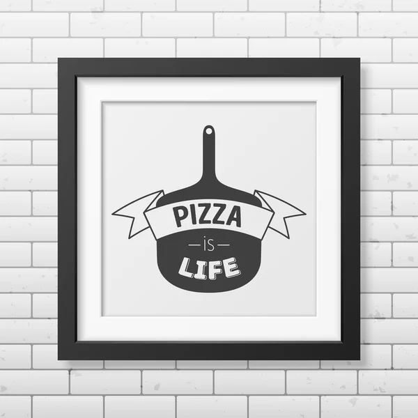 La pizza es vida - Cita Fondo tipográfico . — Vector de stock