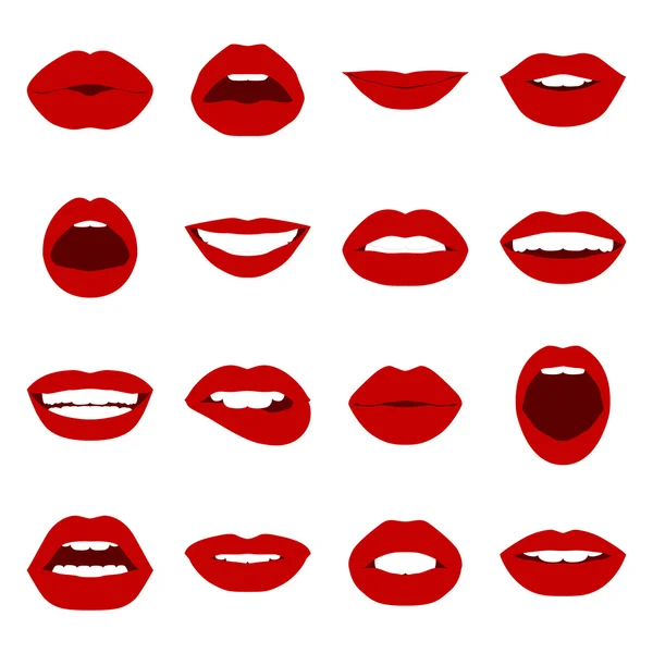 Set de labios vectoriales . — Vector de stock