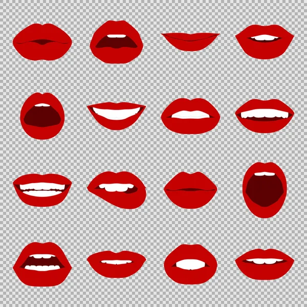 Vector lips set. — Stock Vector