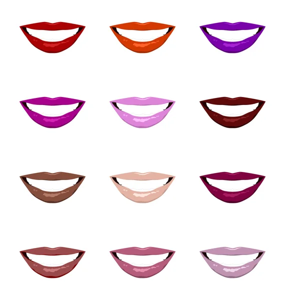 Vector lippen set. — Stockvector