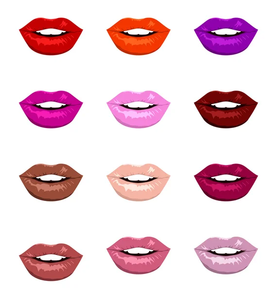 Set de labios vectoriales . — Vector de stock