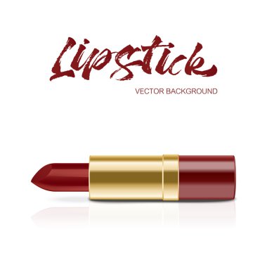 Vektör arka plan kırmızı lipstic ile