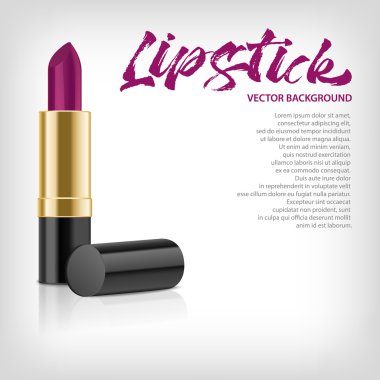 Vektör arka plan kırmızı lipstic ile