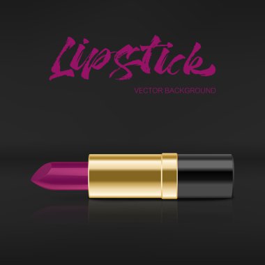 Vektör arka plan ile pembe lipstic