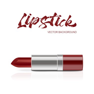 Vektör arka plan kırmızı lipstic ile