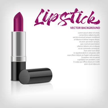 Vektör arka plan kırmızı lipstic ile