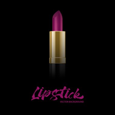 Vektör arka plan ile pembe lipstic