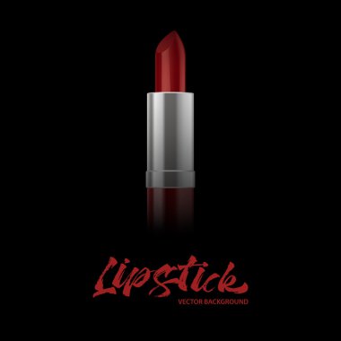 Vektör arka plan kırmızı lipstic ile