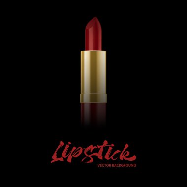 Vektör arka plan kırmızı lipstic ile