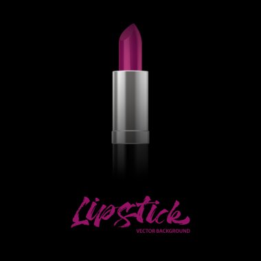 Vektör arka plan ile pembe lipstic