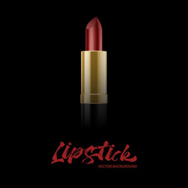 Vektör arka plan kırmızı lipstic ile