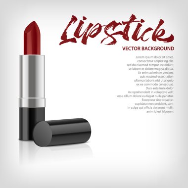 Vektör arka plan kırmızı lipstic ile