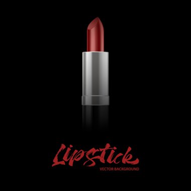 Vektör arka plan kırmızı lipstic ile