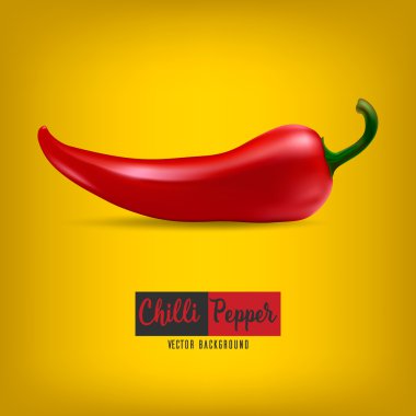 Vektör arka plan kırmızı biber biber ile