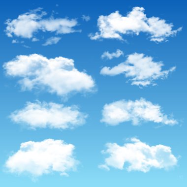 Gerçekçi vektör bulutlar kümesi