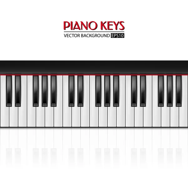 Teclas de piano, vector de fondo — Archivo Imágenes Vectoriales