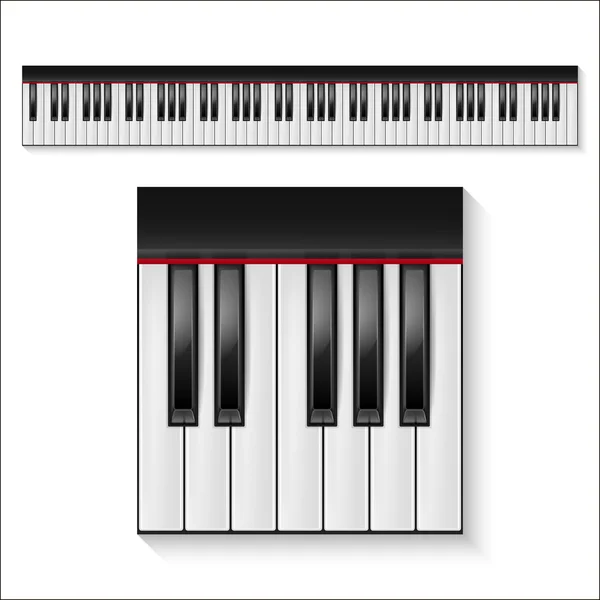 Zestaw kluczy do fortepianu wektorowych — Wektor stockowy
