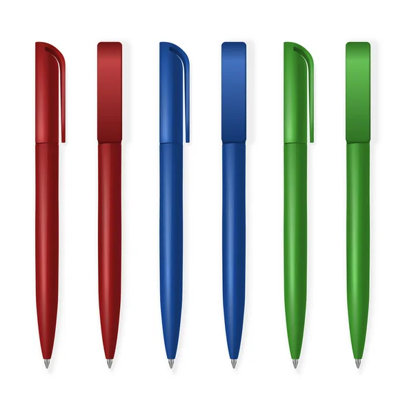 Set of vector pens. — Stock Vector