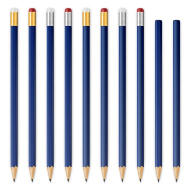 Beyaz ahşap keskin kalemler