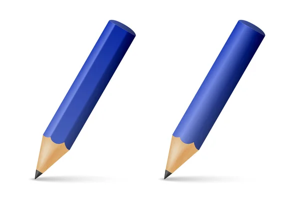 Niebieski drewnianych ołówków ostry — Wektor stockowy