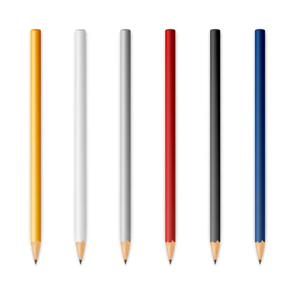 Crayons pointus en bois — Image vectorielle