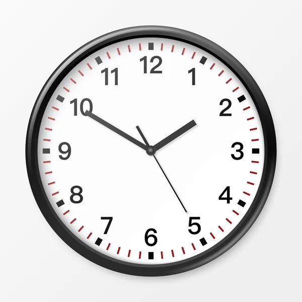 Horloge murale vectorielle de bureau . — Image vectorielle