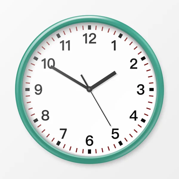 Vector wall office clock. — Stock Vector