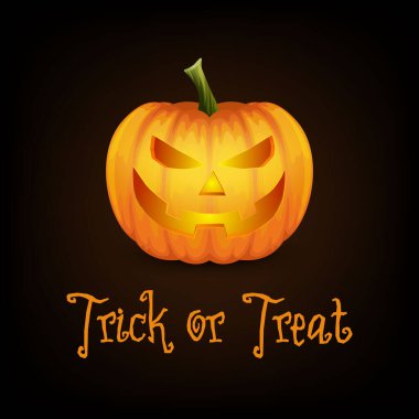 Şeker mi şaka mı? Pumkin ile Cadılar Bayramı Bayrağınız kutlu olsun. Vektör Parıltılı Çizgi Film Cadılar Bayramı Balkabağı Feneri Siyah Arkaplanda Komik Yüzlü. Ön Manzara. Tasarım Şablonu. Sonbahar Tatili, Cadılar Bayramı Konsepti