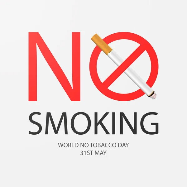 Vector No Smoking Area Sign, Symbol, Label, Web Banner. Realistic 3d Cigarette. Do Not Smoke Here. May 31st World No Tobacco Day. No Smoking Day. Stop Smoking Campaign, Concept