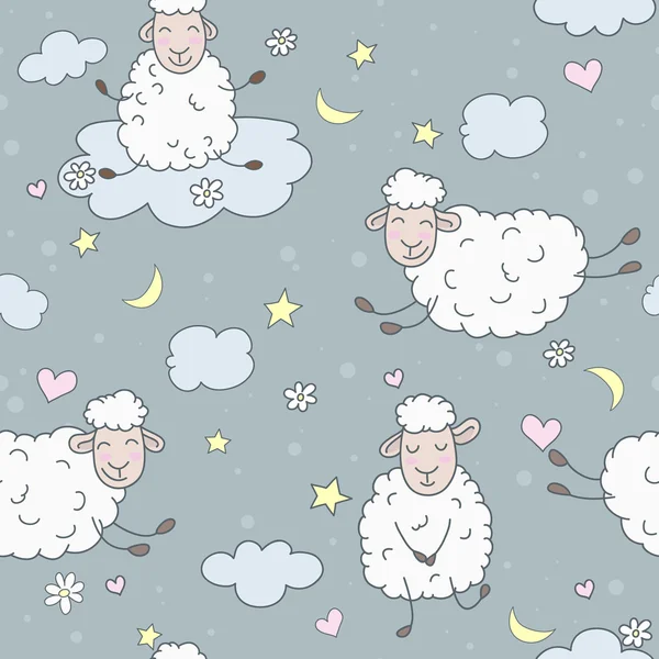 Sheep on clouds — Stock Vector