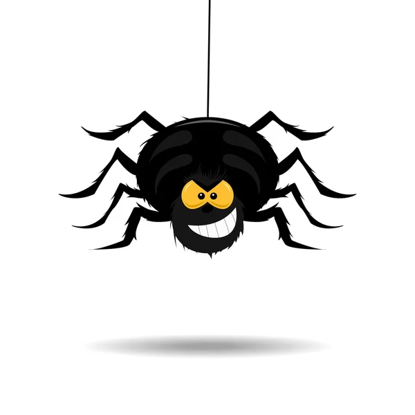 Araña malvada y aterradora — Vector de stock