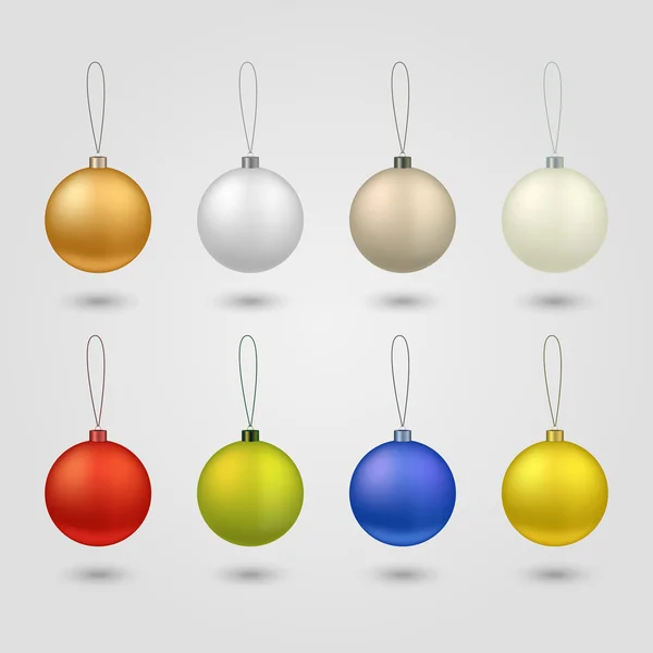 Boules de Noël colorées . — Image vectorielle