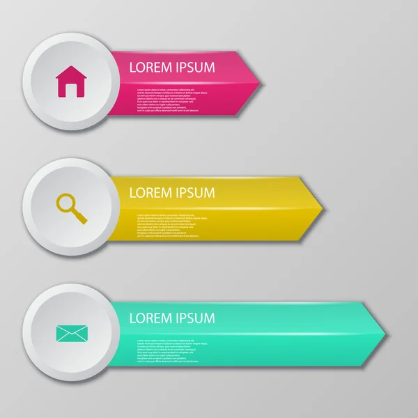 Glass templates for infographics — Stock Vector