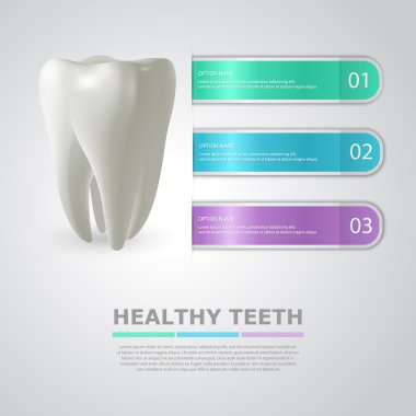 Diş Hekimliği bilgi. Vektör çizim