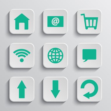 Kağıt app düğme kümesi