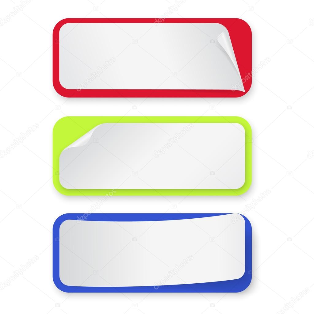 Set of stickers-banners for design. Vector illustration