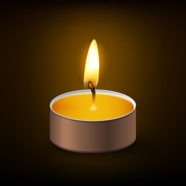 Karanlık bir arka plan üzerinde çay ışık yakın çekim