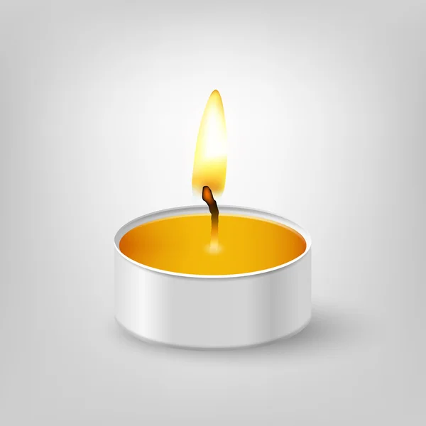 Tealight candle. — Stock Vector