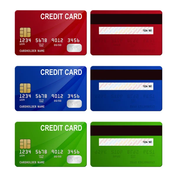 Vektor-Kreditkarten — Stockvektor