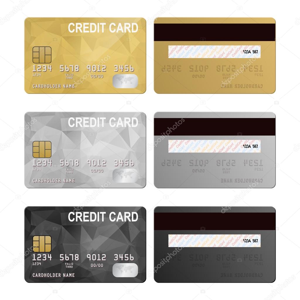 Vector Credit Cards Front And Back View Stock Vector Royalty Free Vector Image By C Gomolach 66831963