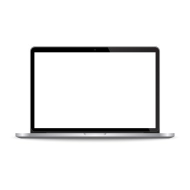 modern parlak laptop üzerinde beyaz izole.