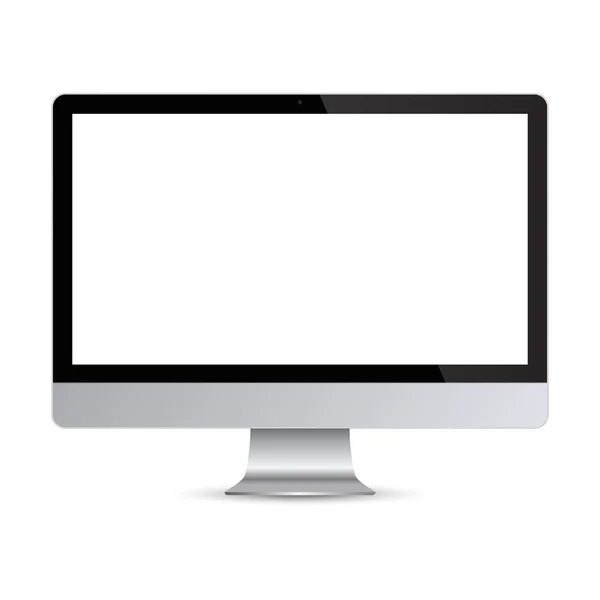 Computer screen display isolated on white background — Stock Vector