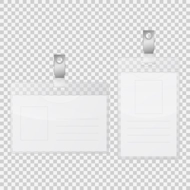 Empty tag badge holder isolated on transparent background clipart