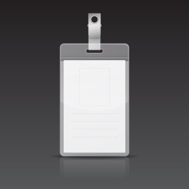 Vektör gerçekçi dikey kart adı